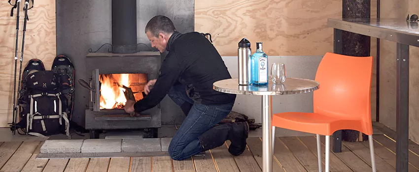 Open Hearth Wood Fireplace Installation in Spruce Grove, AB